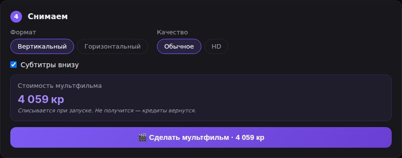 Блок запуска: формат, качество, субтитры и стоимость мульта